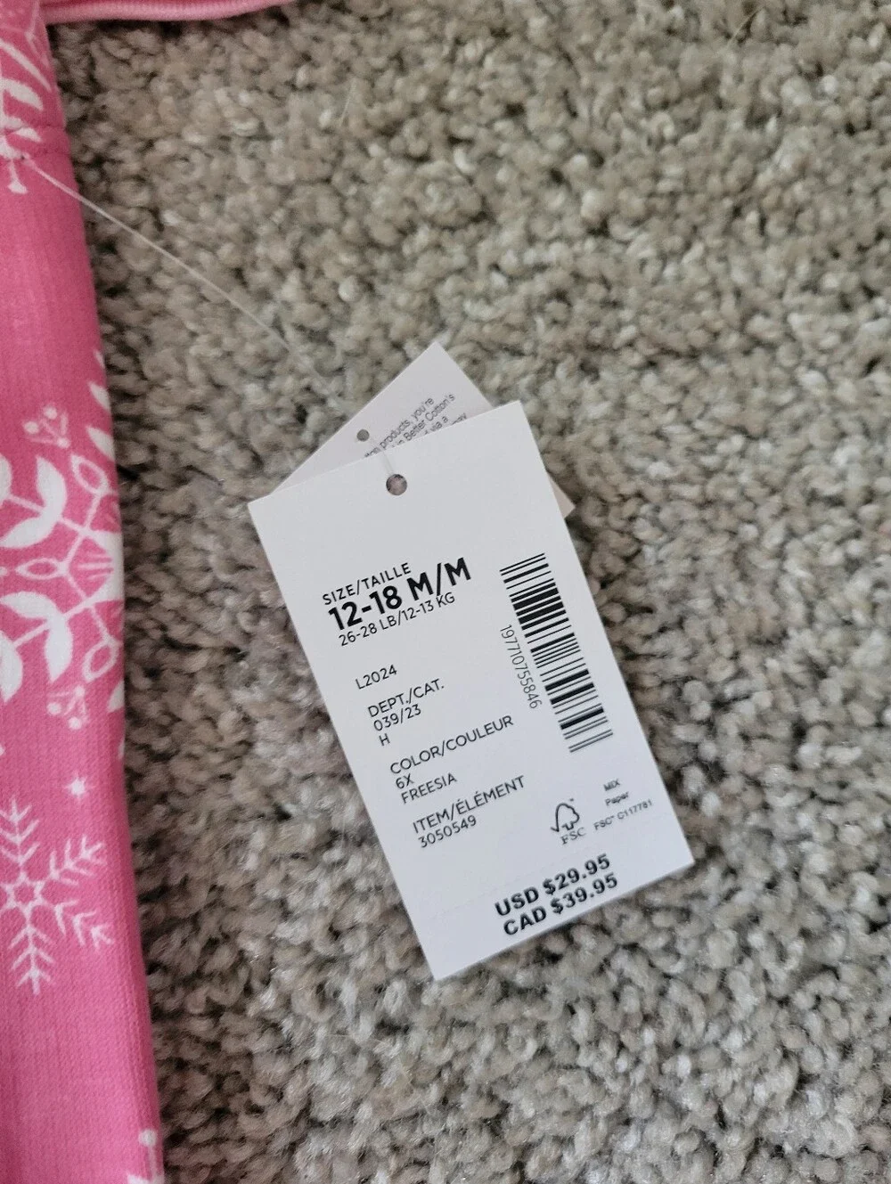 NWT Gymboree Pink Snowflake Set 12-18mo